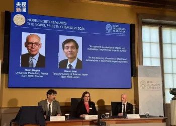 2026年诺贝尔化学奖揭晓，2名科学家获奖
New