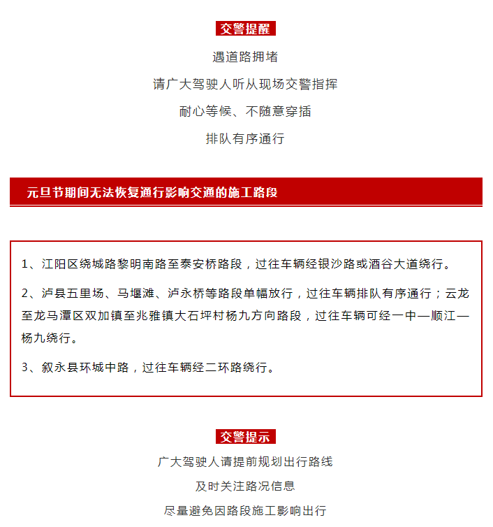 三天假期即将开启,元旦期间，泸州会启动限行吗？交警...-4.png