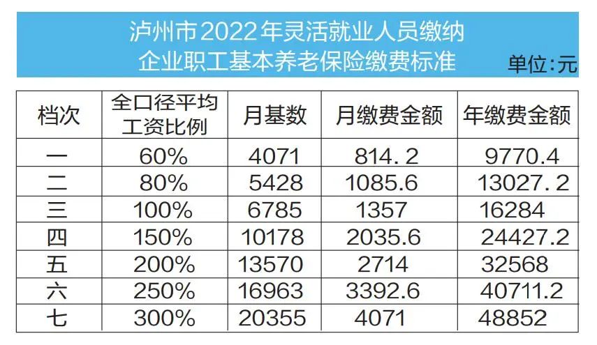 三种缴费渠道丨泸州公布2022年这类人员基本养老保险缴费标准-1.jpg